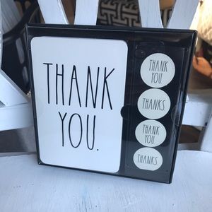 Rae Dunn thank you card set new in package